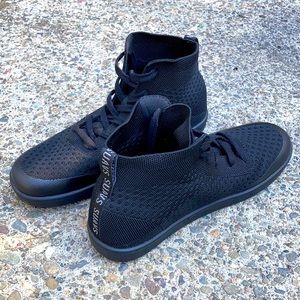 Suavs Legacy Black Knit Hi Top Sneaker Shoe